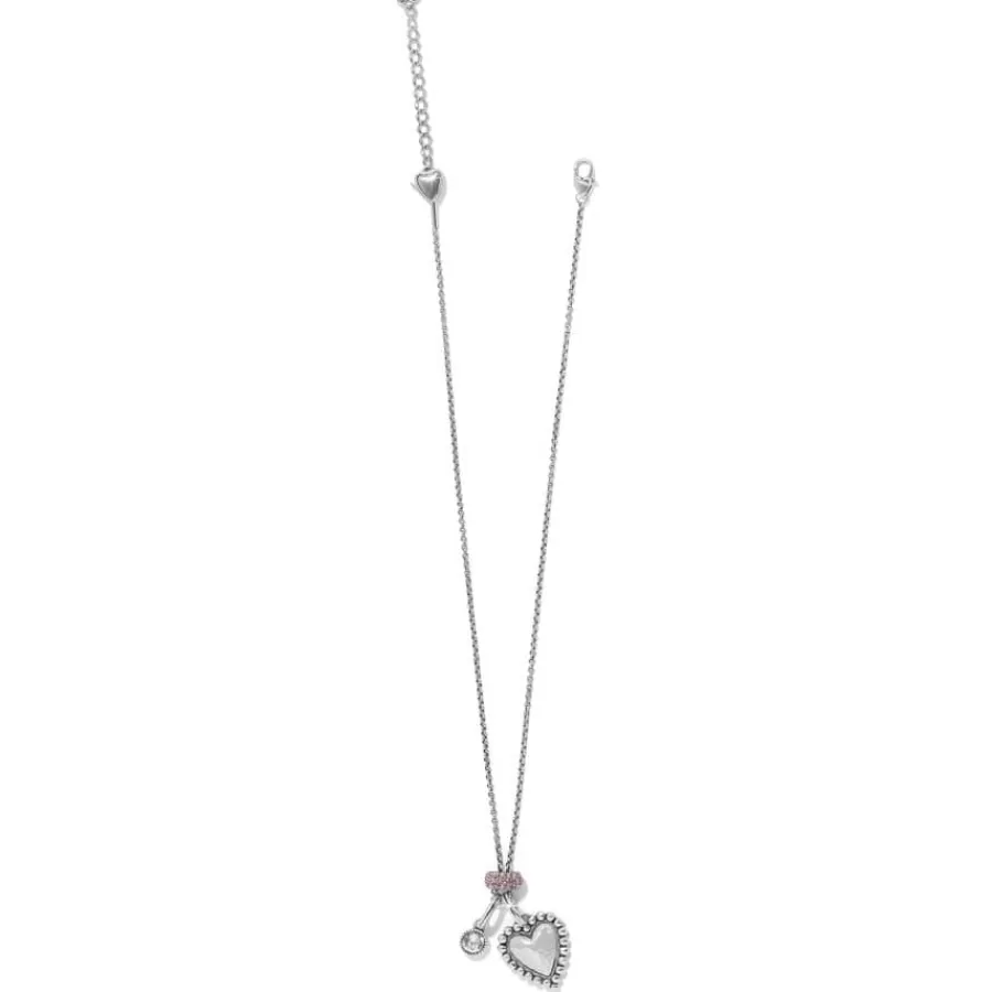 Ready-To-Wear Charm Sets>Brighton Valencia Charm Necklace Silver-Pink