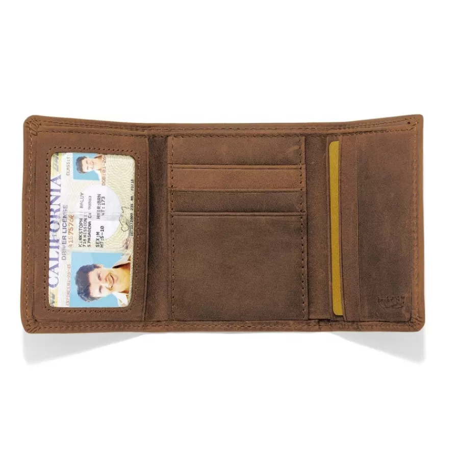 Men'S Belts & Wallets>Brighton Vanderbilt Tri-Fold Wallet Brown