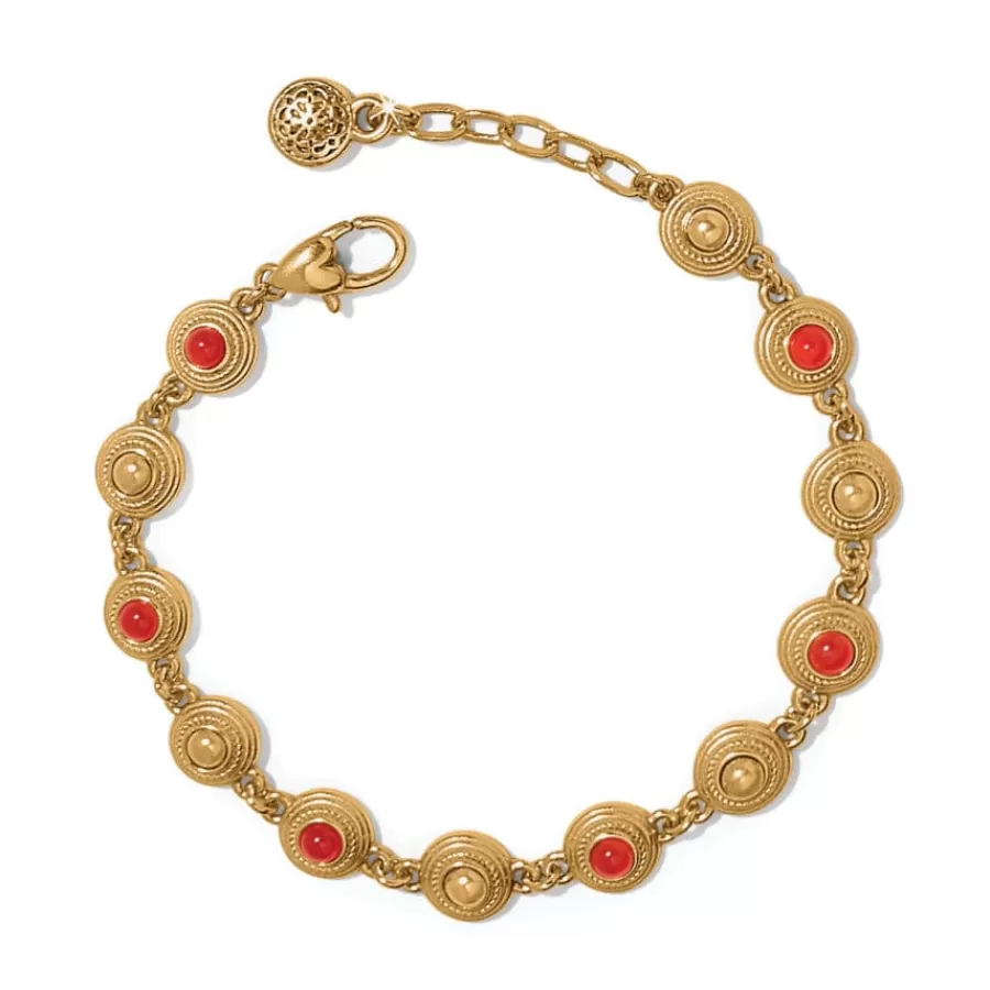 Bracelets>Brighton Venetian Gems Link Bracelet Gold-Red