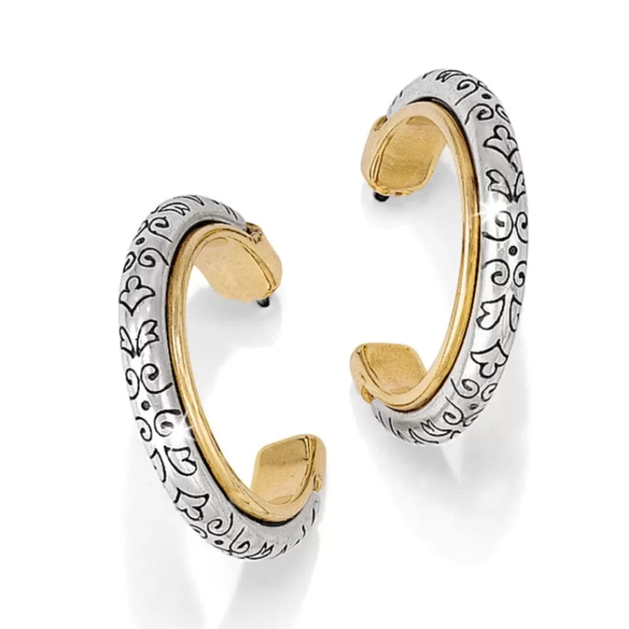 Earrings>Brighton Venezia Hoop Post Earrings Silver-Gold