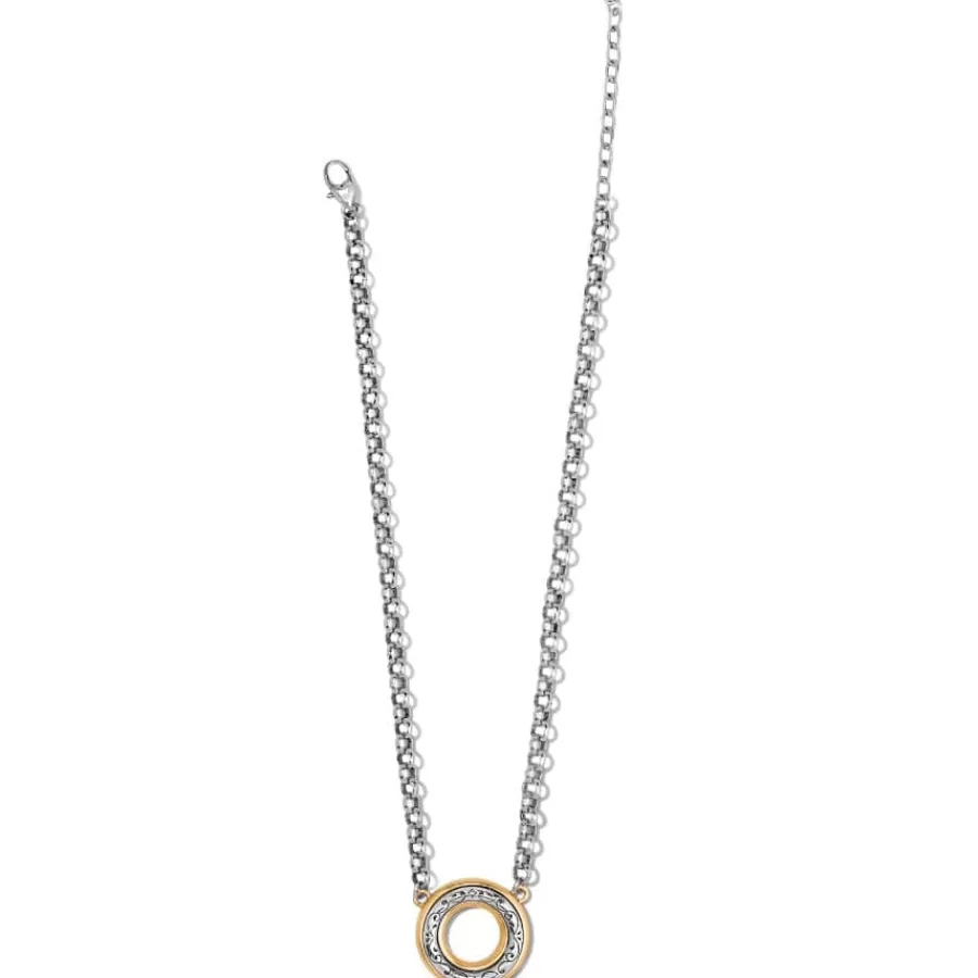 Necklaces>Brighton Venezia Open Ring Short Necklace Silver-Gold