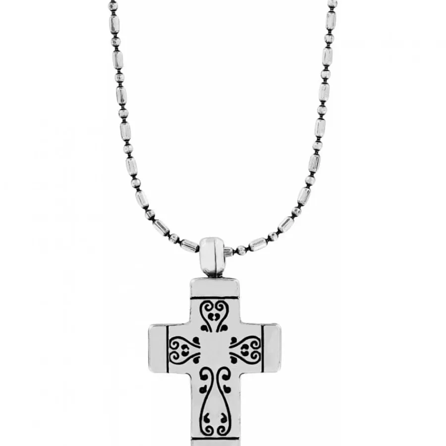 Necklaces>Brighton Venezia Petite Cross Necklace Silver-Gold