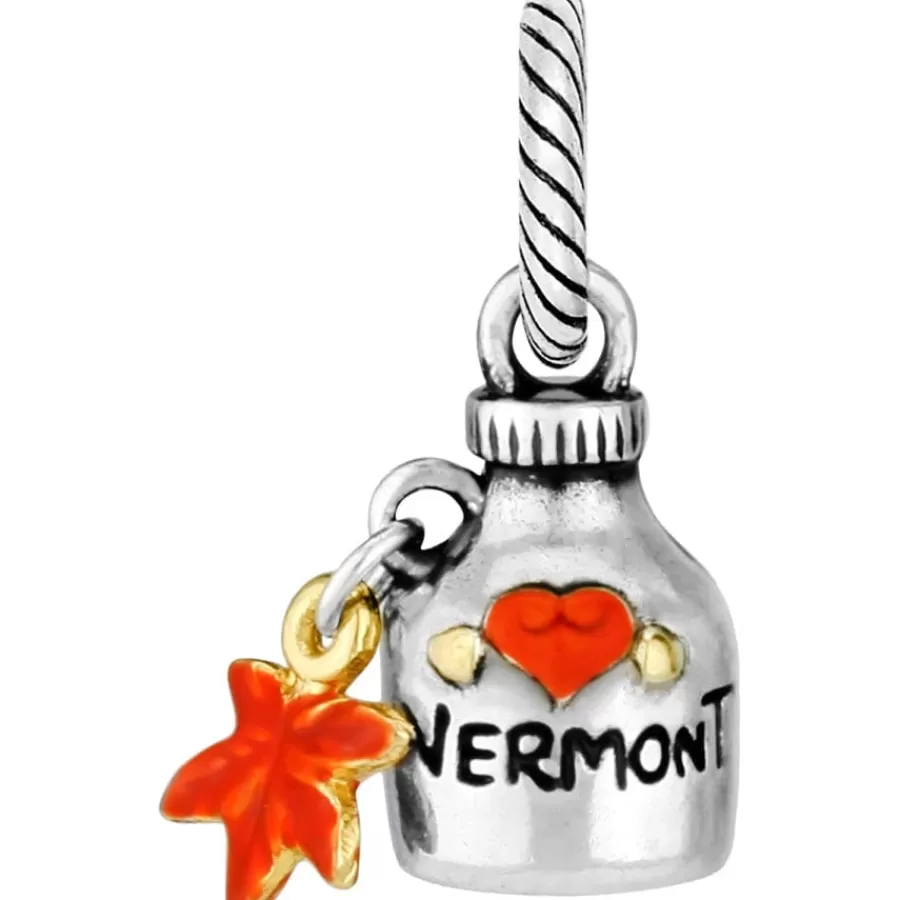 Charms>Brighton Vermont Charm Silver-Red