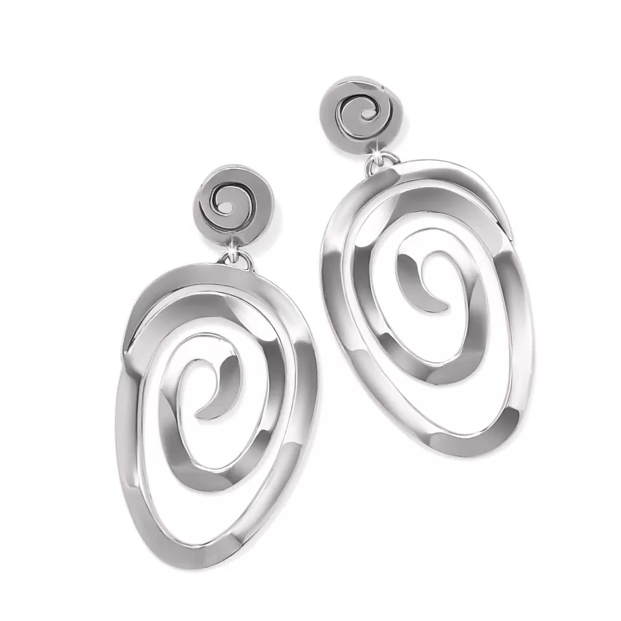 Earrings>Brighton Vertigo Vibe Statement Post Drop Earrings Silver