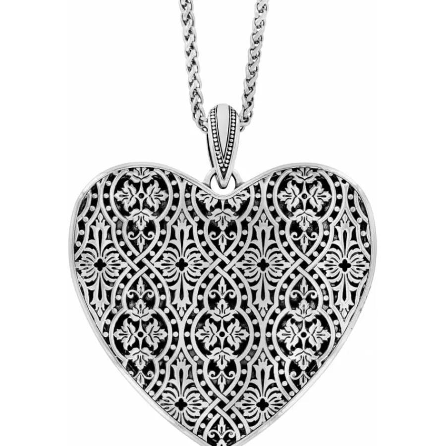 Necklaces>Brighton Victorian Rose Long Necklace Silver-Multi