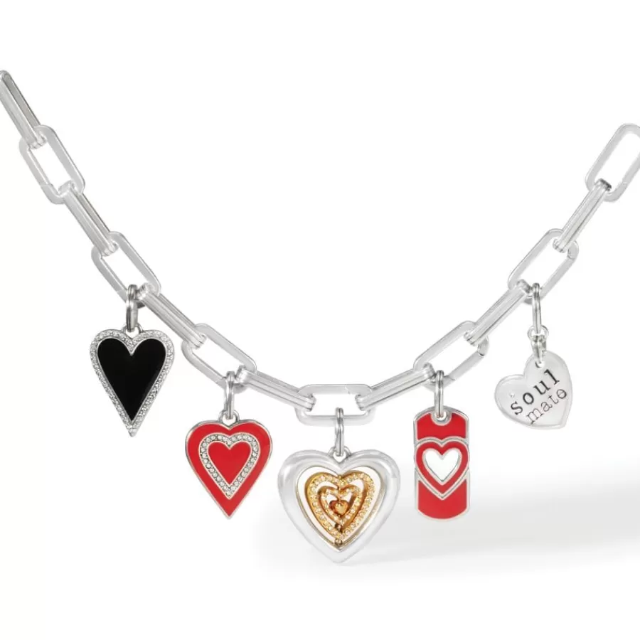 Ready-To-Wear Charm Sets>Brighton We Love Hearts Charm Bracelet Silver-Red