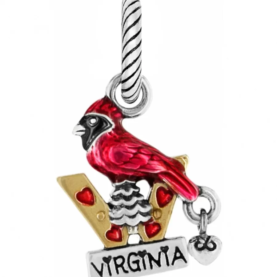 Charms>Brighton West Virginia Charm Silver-Red