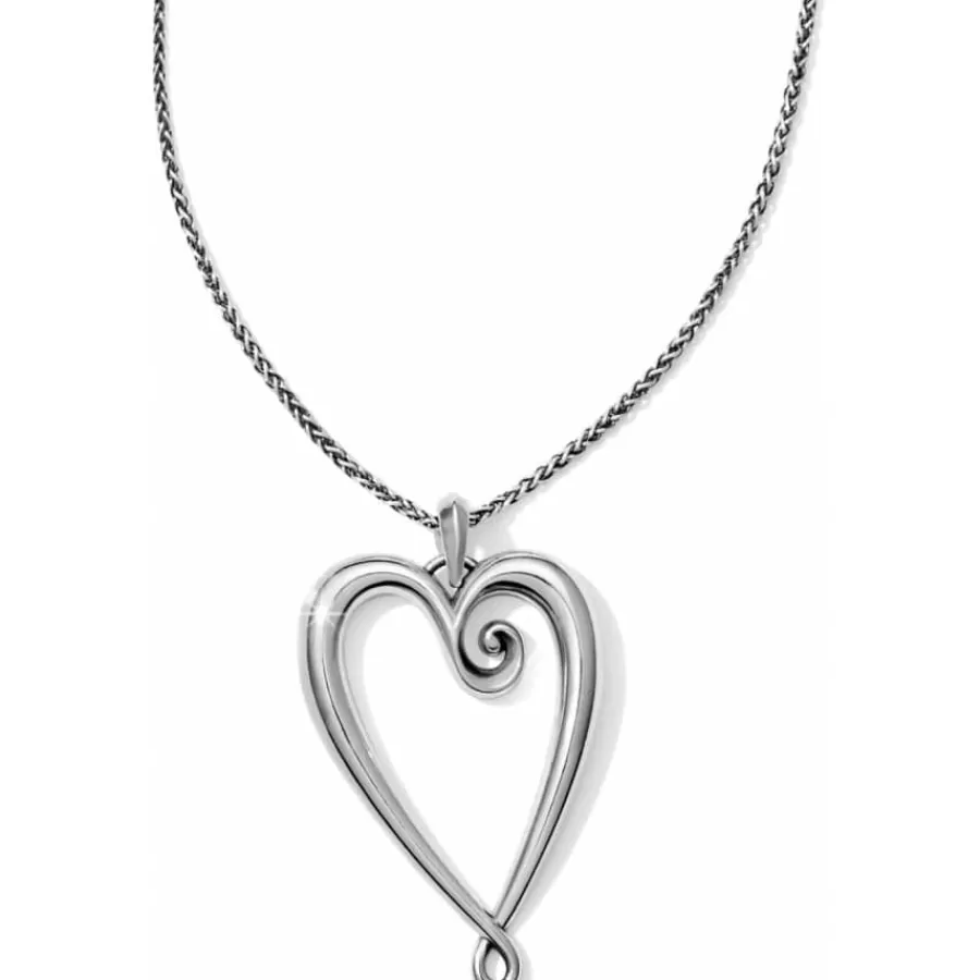 Necklaces>Brighton Whimsical Heart Convertible Necklace Silver