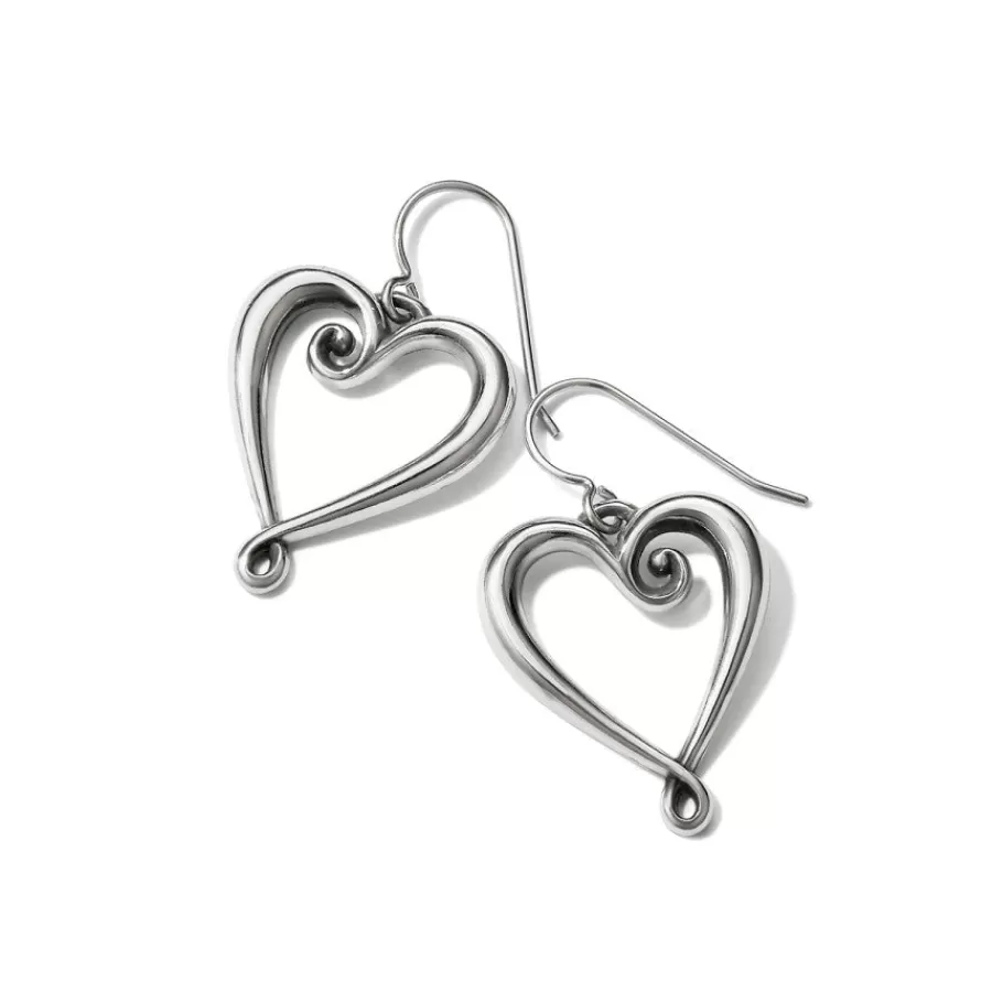 Earrings>Brighton Whimsical Heart French Wire Earrings Silver