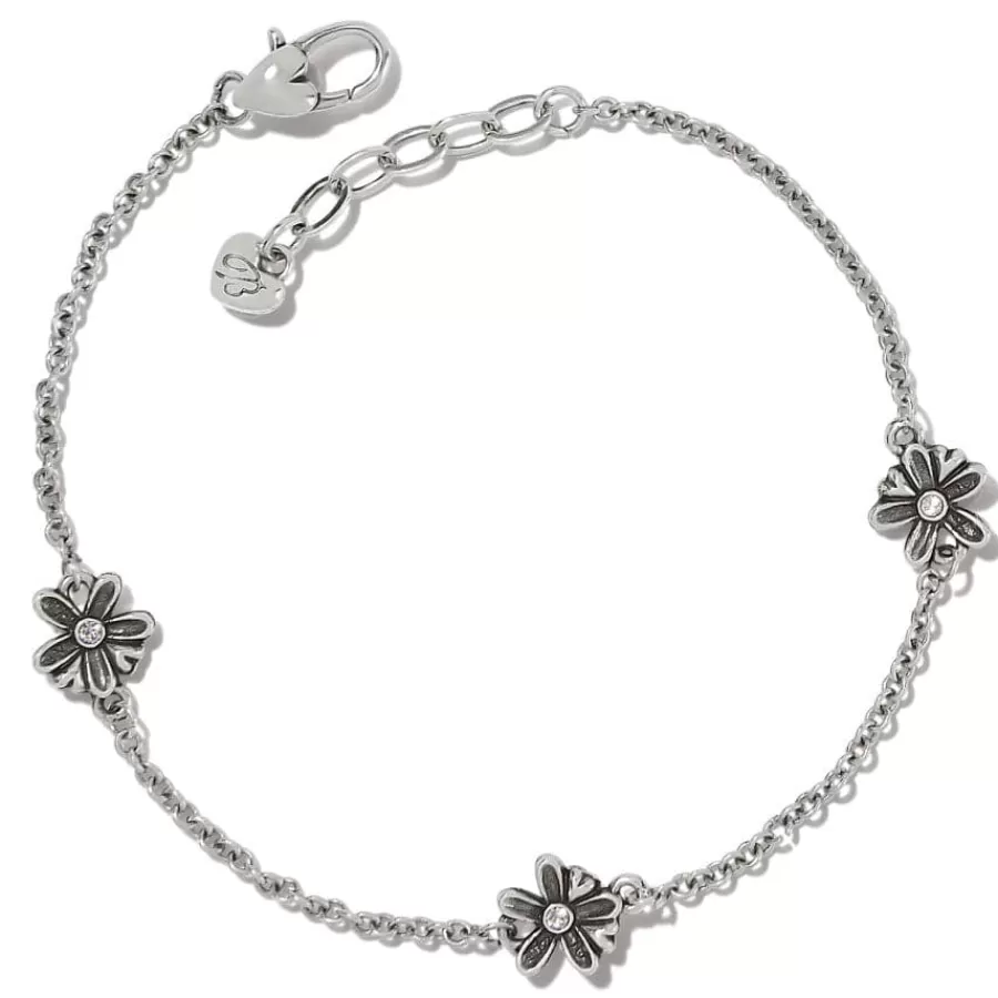 Anklets>Brighton Wild Flowers Anklet Silver