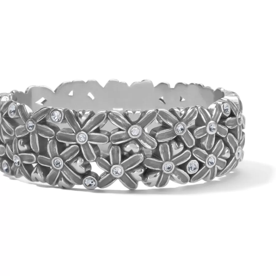 Bracelets>Brighton Wild Flowers Hinged Bangle Silver