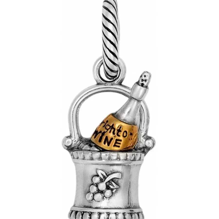 Charms>Brighton Wine O' Clock Charm Silver-Gold