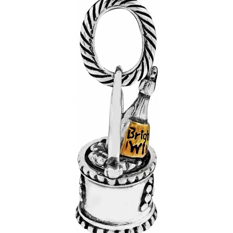 Charms>Brighton Wine O' Clock Charm Silver-Gold