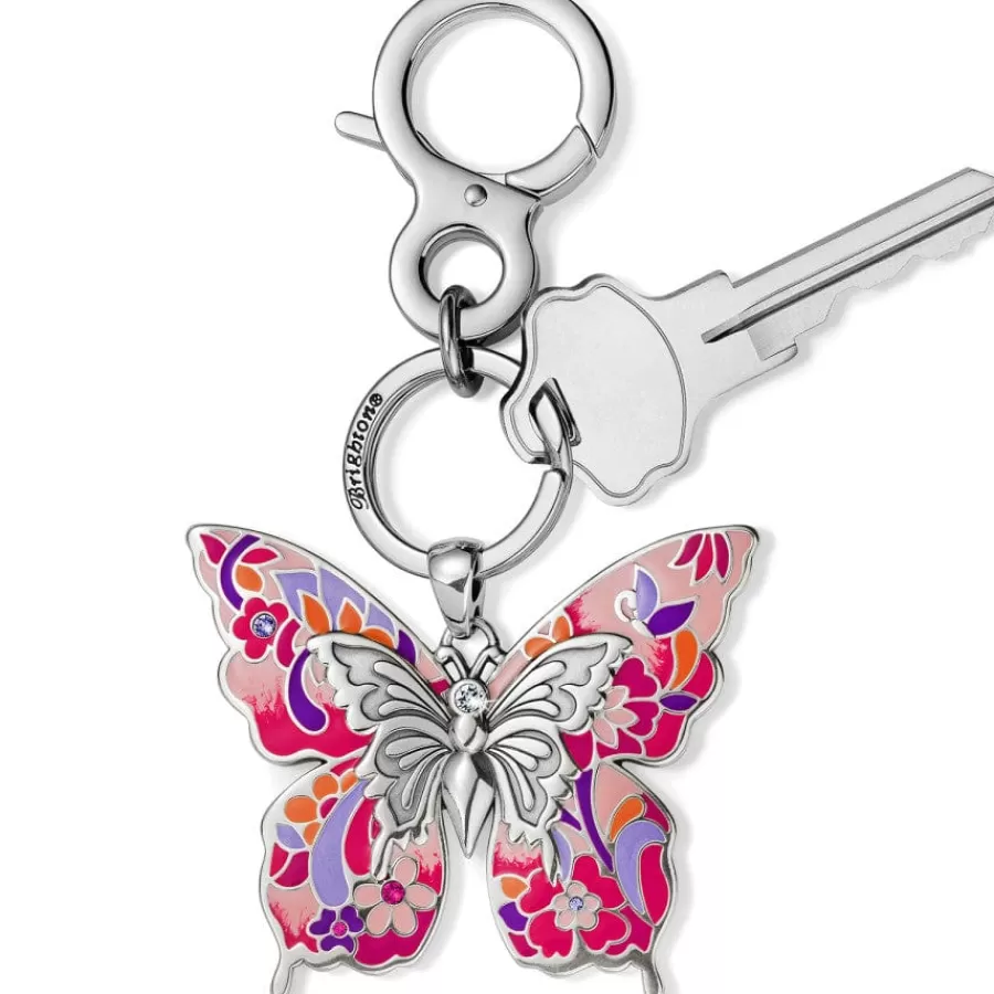 Key Fobs>Brighton Wingfield Handbag Fob Silver-PinkMulti