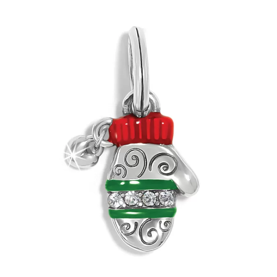 Charms>Brighton Winter Mitten Charm Silver-Multi