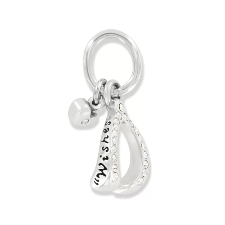 Charms>Brighton Wishbone Love Charm Silver