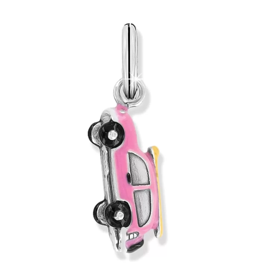 Charms>Brighton Woodie Charm Silver-Pink