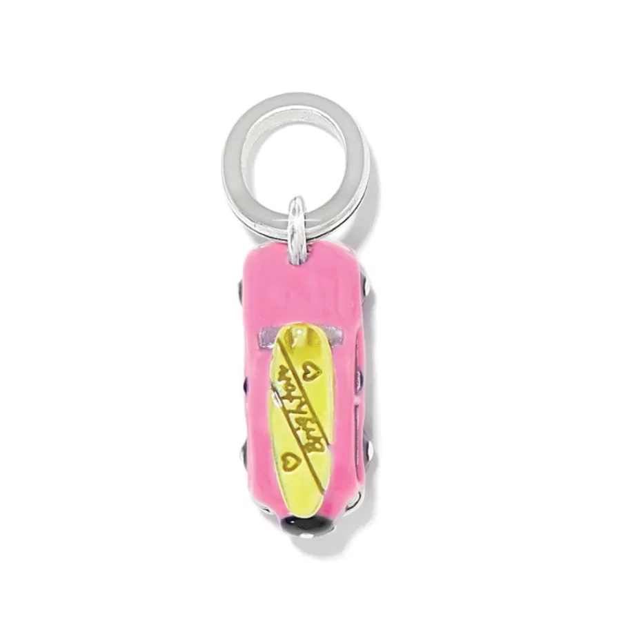 Charms>Brighton Woodie Charm Silver-Pink