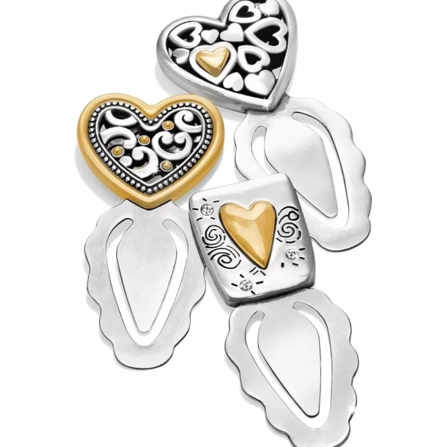 Office & Clocks>Brighton World Of Hearts Bookmark Set Silver-Gold