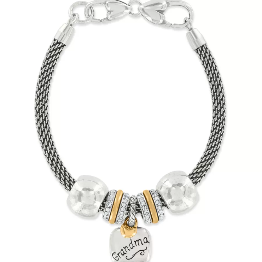 Ready-To-Wear Charm Sets>Brighton World's Best Grandma Bracelet Silver-Gold