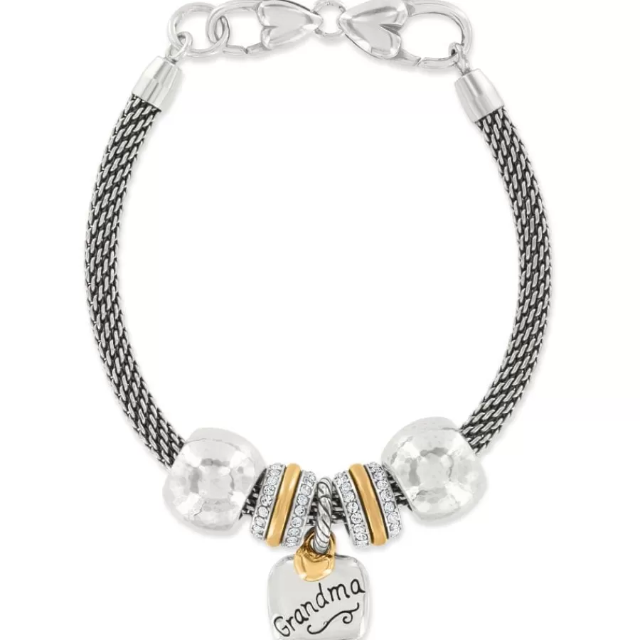 Ready-To-Wear Charm Sets>Brighton World's Best Grandma Bracelet Silver-Gold