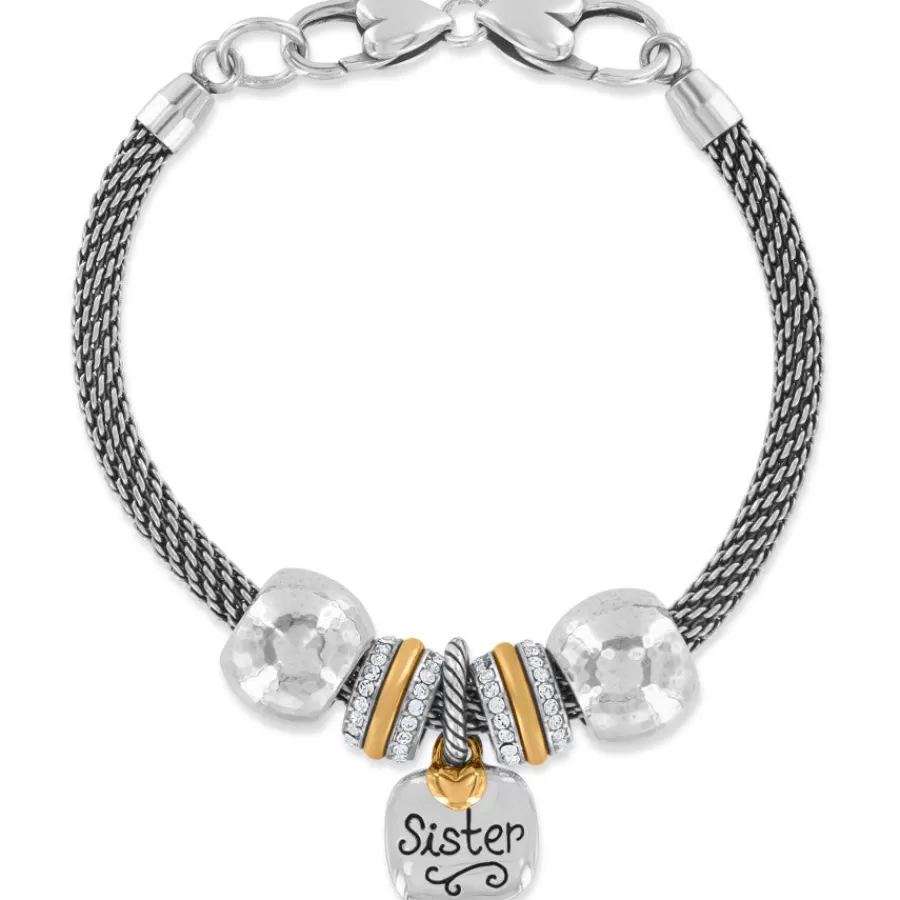 Ready-To-Wear Charm Sets>Brighton World's Best Sister Bracelet Silver-Gold