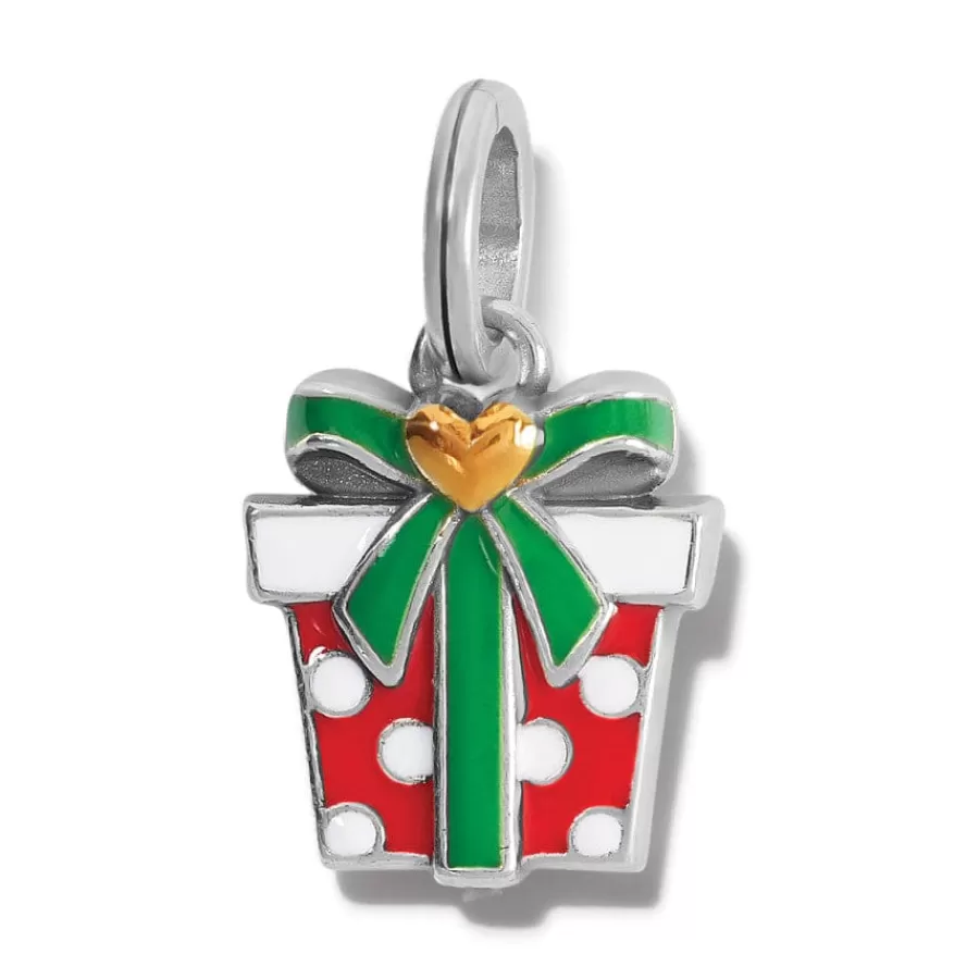 Charms>Brighton Wrapped With Love Charm Silver-Multi