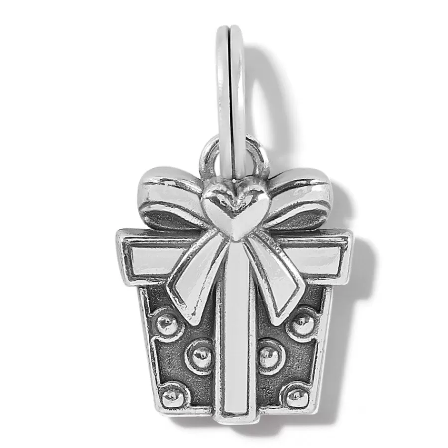 Charms>Brighton Wrapped With Love Charm Silver-Multi