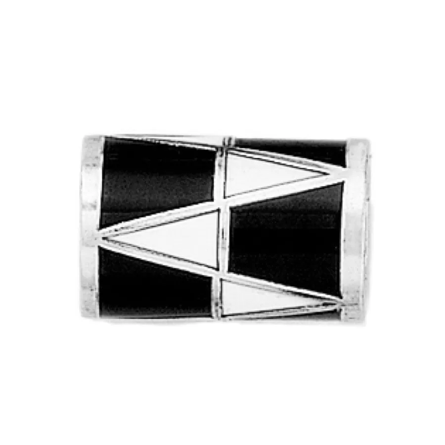 Beads & Spacers>Brighton Zig Zag Bead Black-White